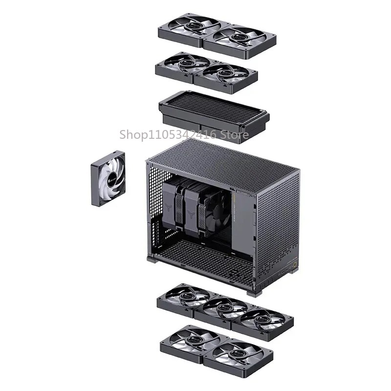 Black Transparent MATX Mini PC - Mini Itx Case Water Cooling Support recension och pris