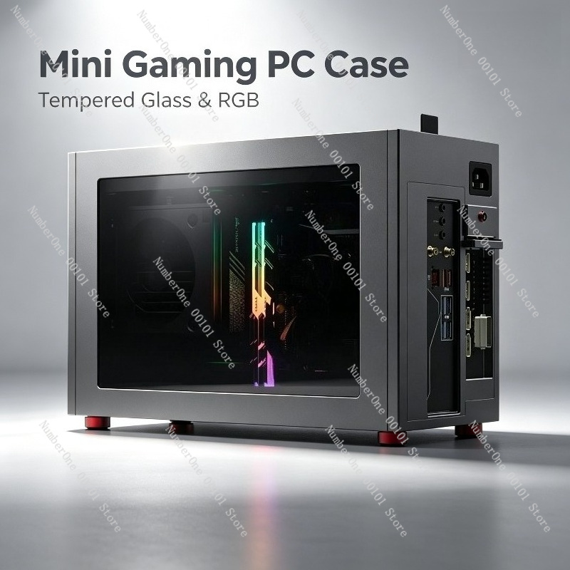 Mini ITX Aluminum Case 240mm W - Sff Case Tempered Glass recension och pris