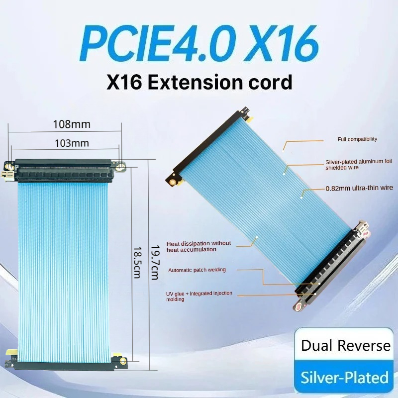 Dual Reverse Pcie 4.0 Riser Ca - Itx Case Pcie Riser 4.0 recension och pris