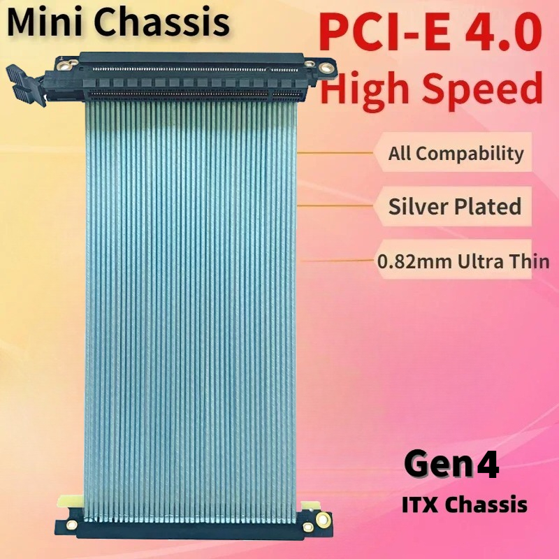 Mini Chassis PCIe 4.0 X16 Silv - Itx Case Pcie Riser 4.0 recension och pris