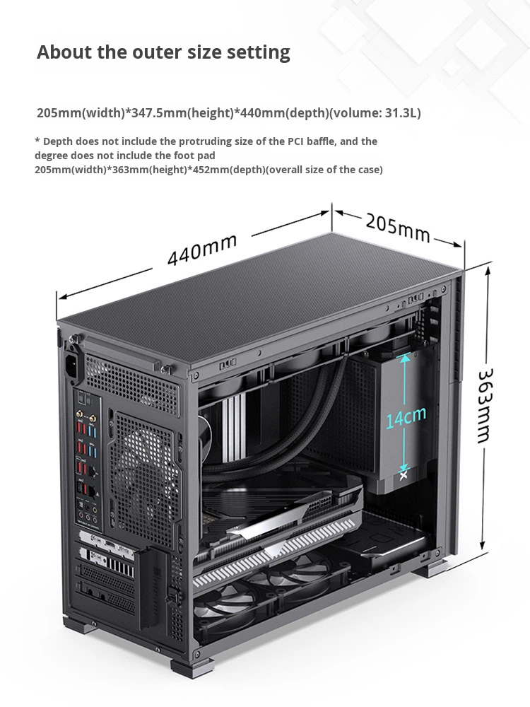 Micro‑ATX Compact Tower PC Cas - Mini Itx Case Water Cooling Support recension och pris